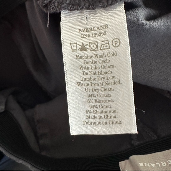 Everlane The Side Zip Stretch Ankle Pant Cotton Minimalist Travel Office Pants - Picture 4 of 11